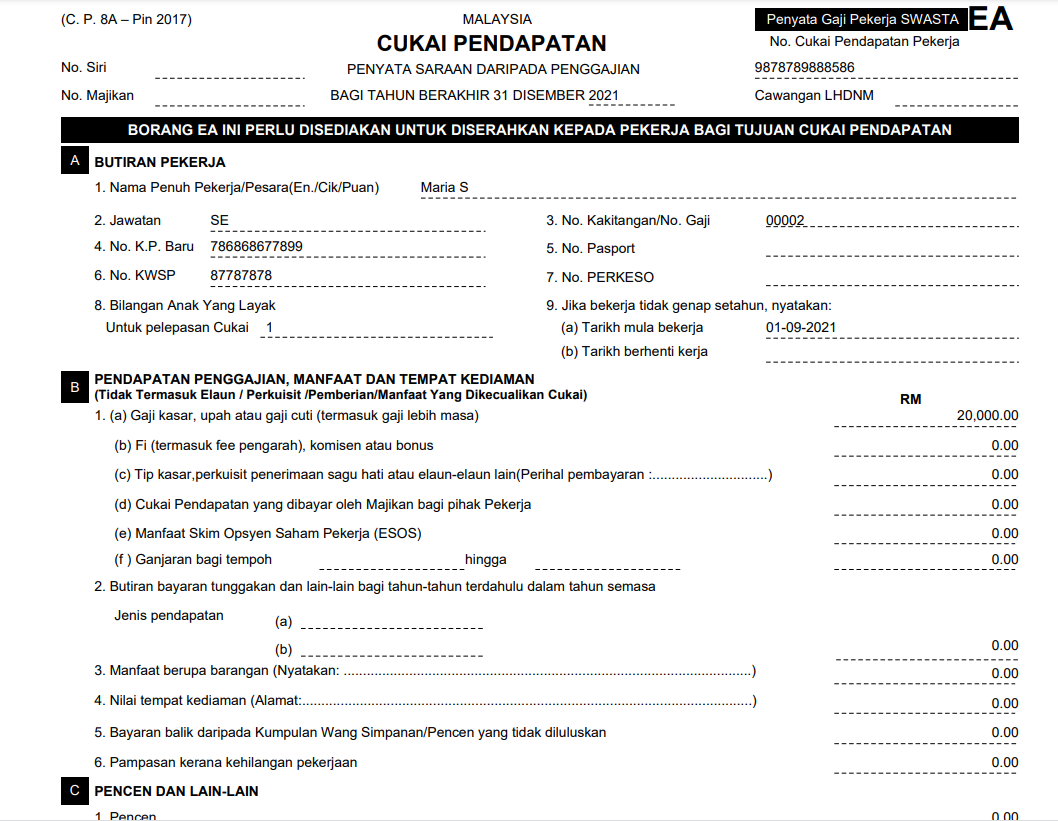 What is Ea Form Malaysia JaysonhasCowan